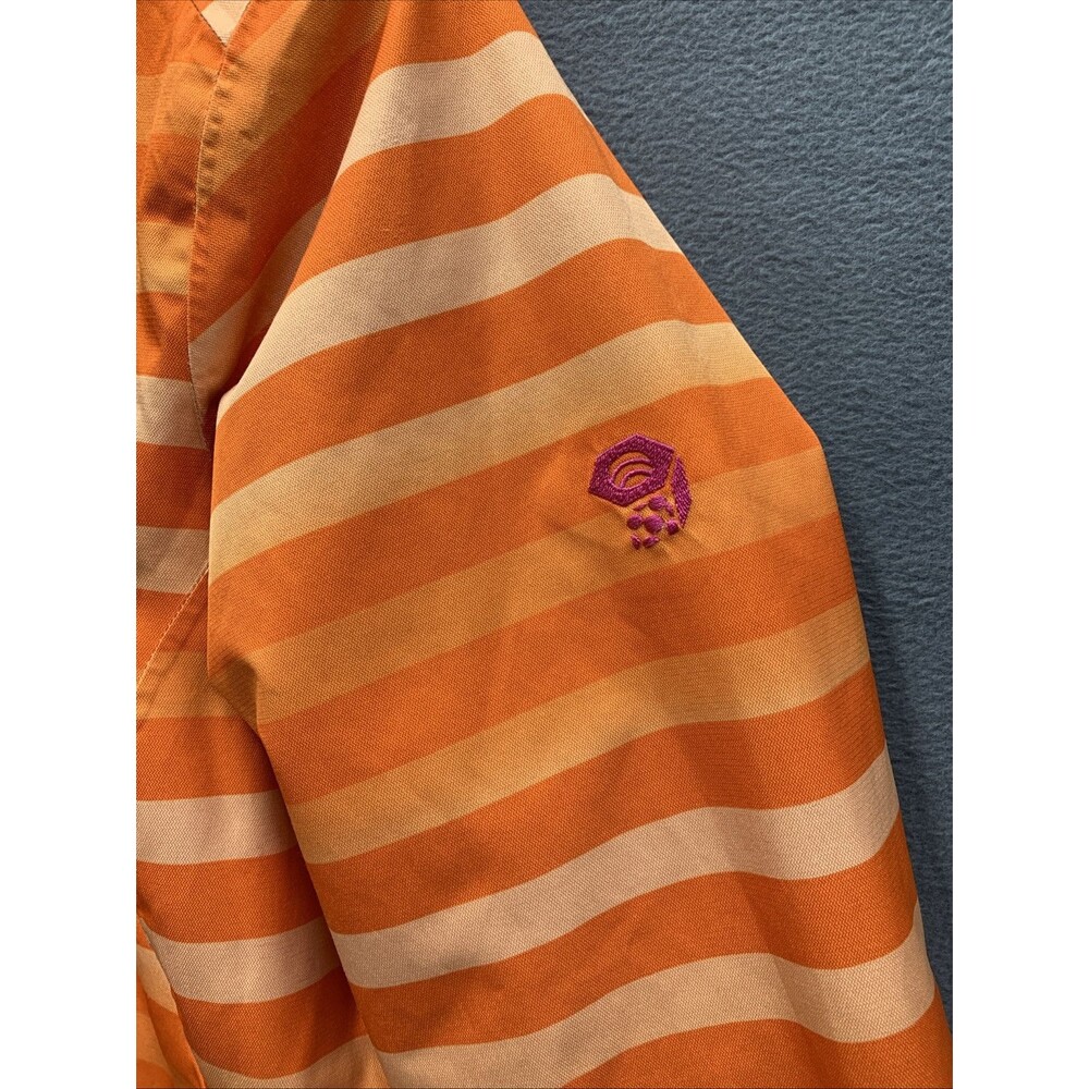 Mountain Hardwear Jacket Medium Adult Orange Ski Striped Hooded Dry Thermal Q - Picture 9 of 16